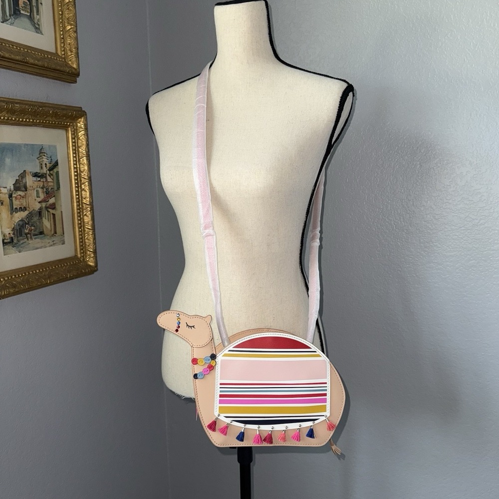 NWT KATE SPADE LEATHER CROSSBODY ICONIC CAMEL BAG WITH LONG STRAP COLLECTIBLE - Picture 2 of 16